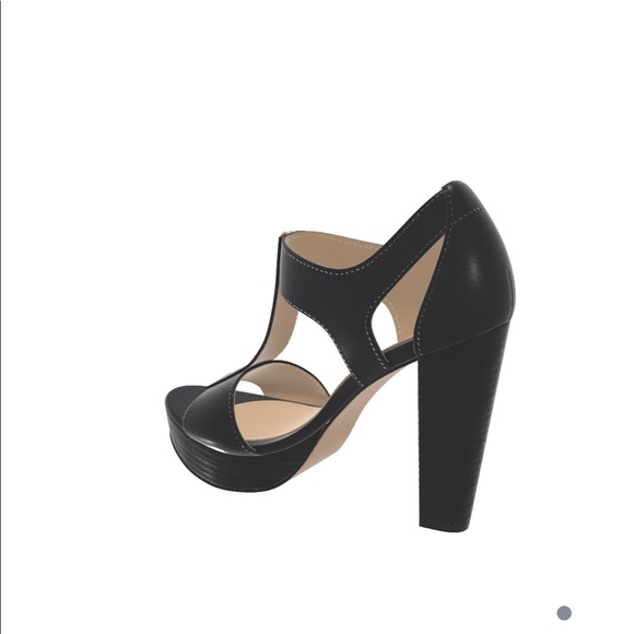 MICHAEL KORS BERKlEY LOCK BLACK LEATHER SANDAL SIZE:7 - Picture 4 of 7